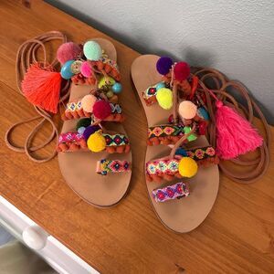 Elina Linardaki Penny Lane Gladiator Sandal Hippie Boho Festival Colorful 🌈